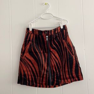 LIKE NEW Velvety Zebra HighRise Free People Skirt